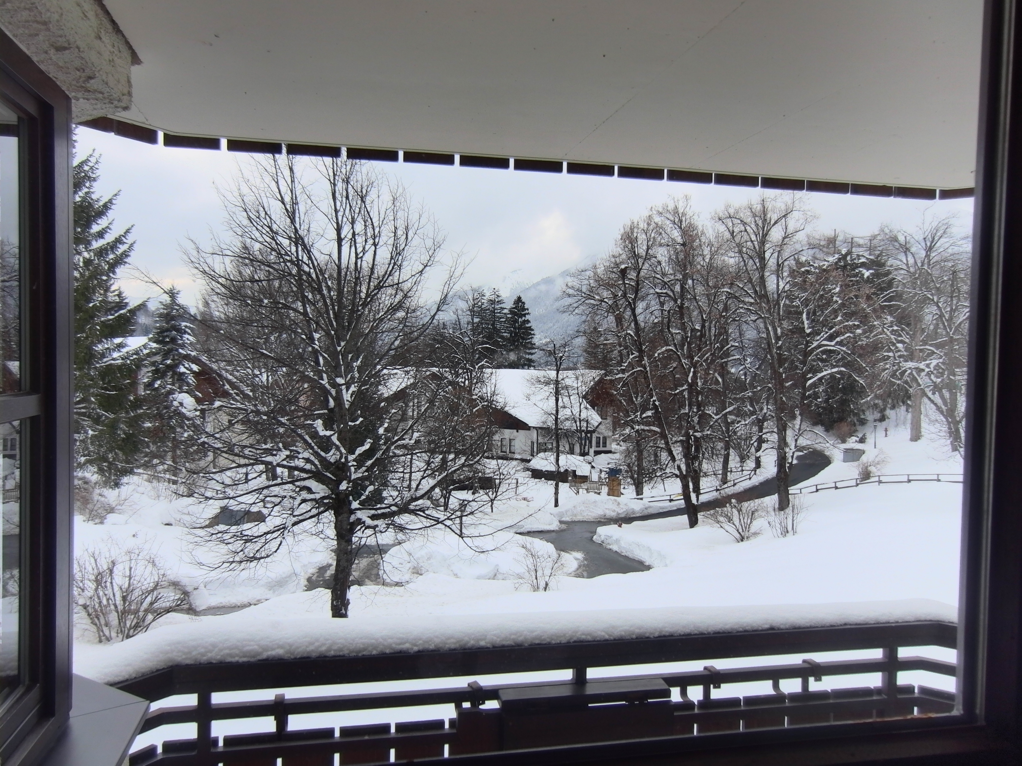 Balkonblick im Winter